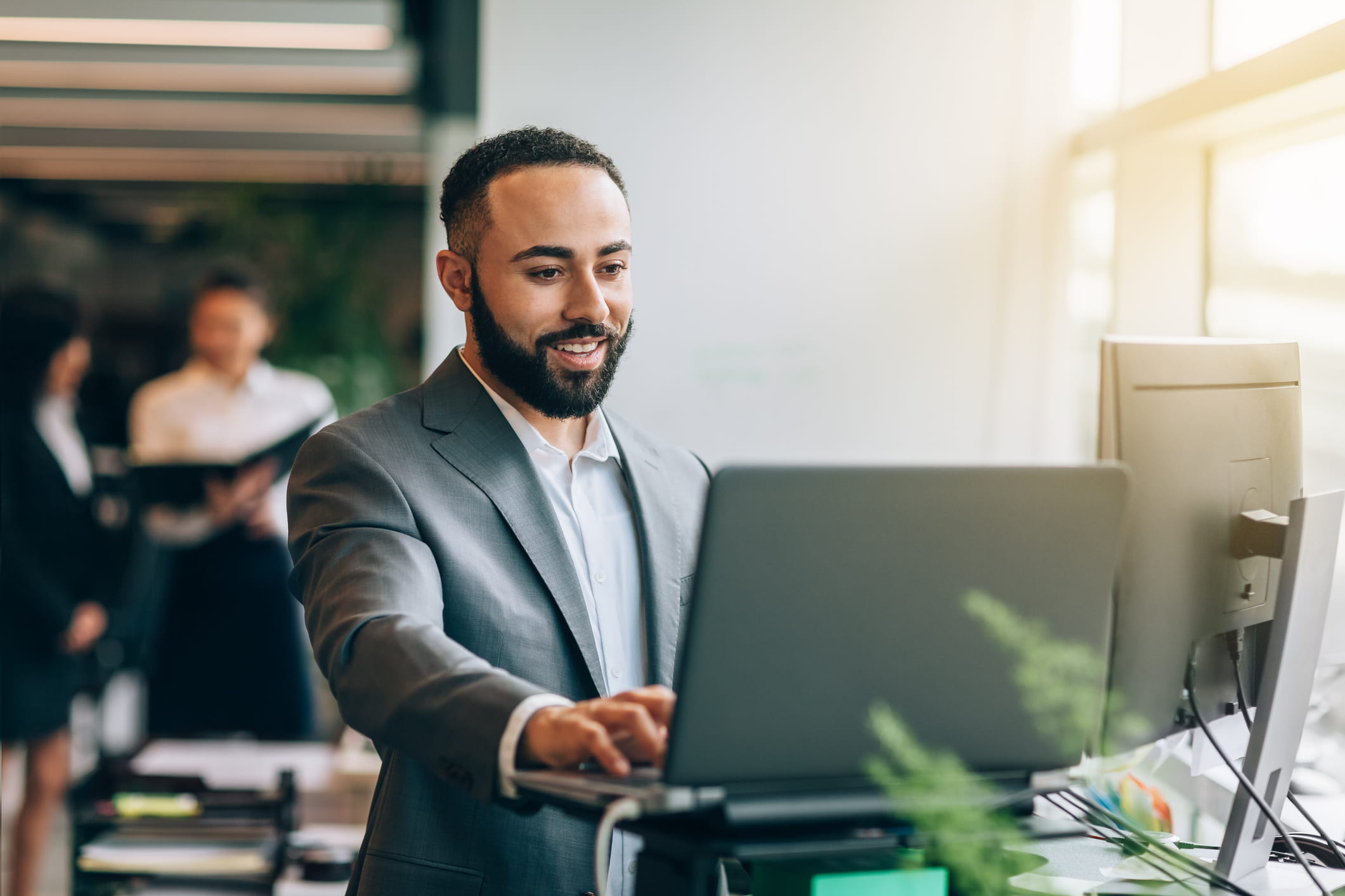 Man-happy-after-changing-job-paths-laid-off-vs-fired