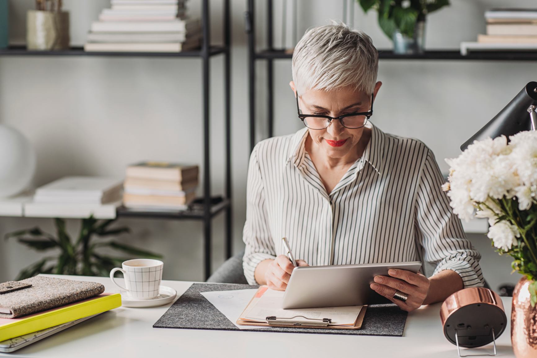 Senior-Businesswoman-Working