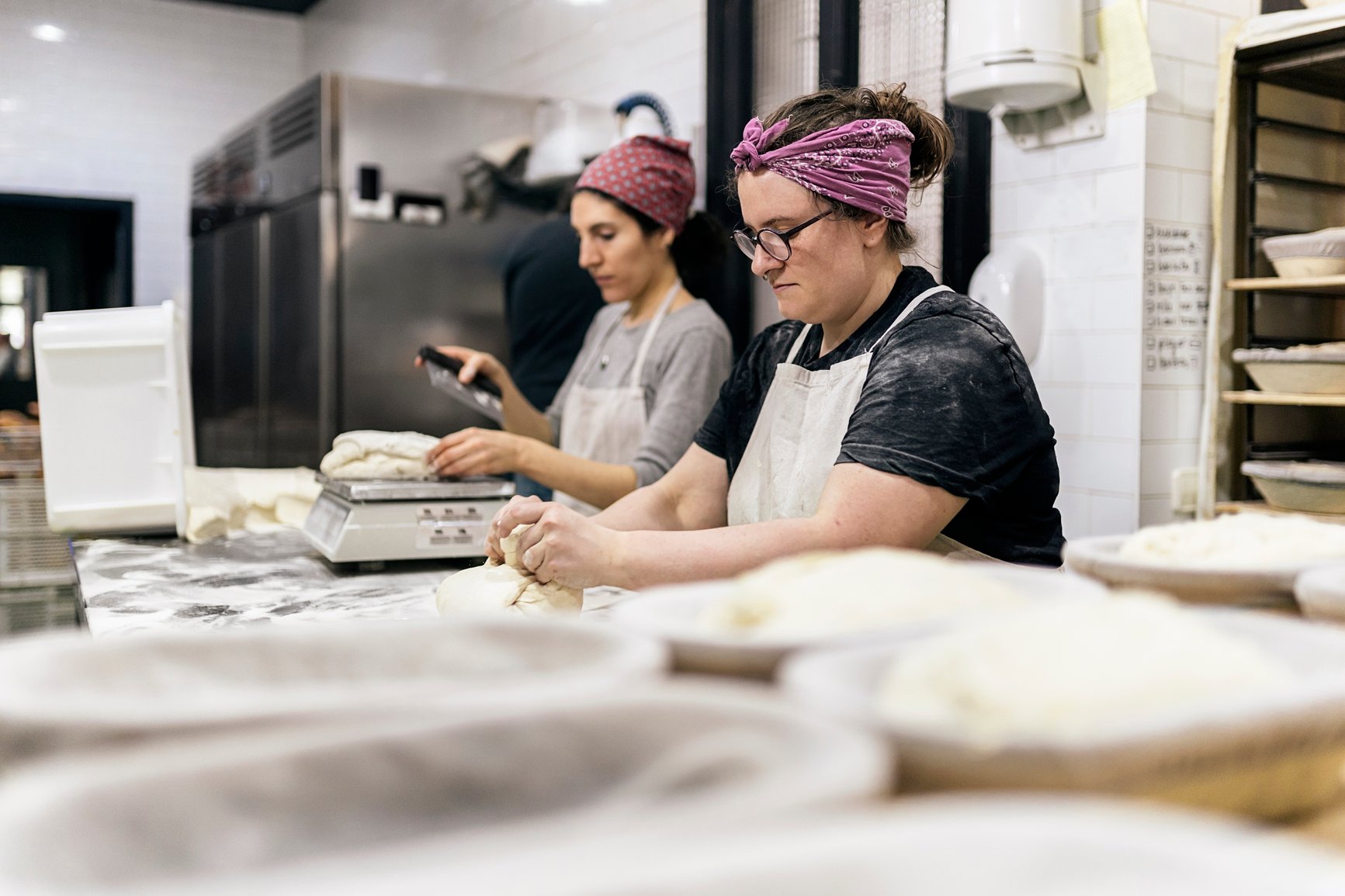 Two-Women-In-Bakery-Preparing-Dough-extrinsic-motivation