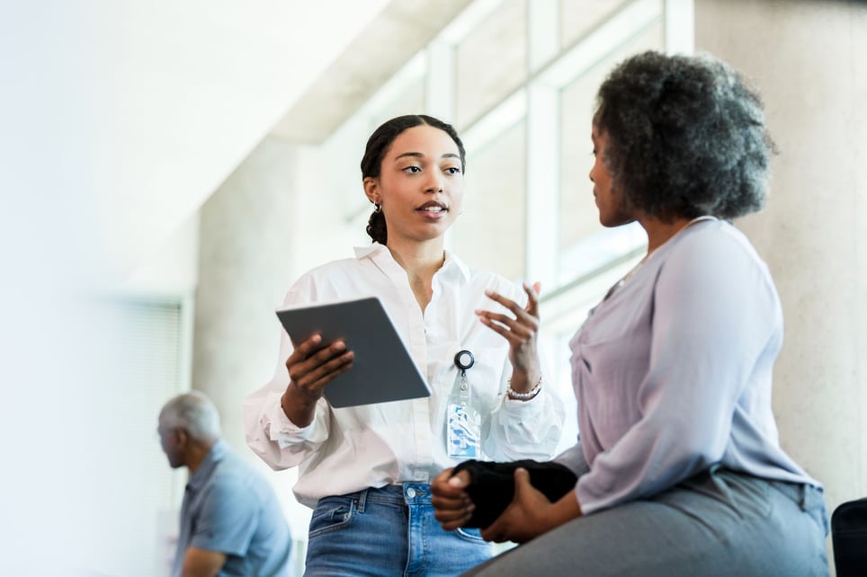 Woman-at-work-giving-person-information-best-jobs-part-time