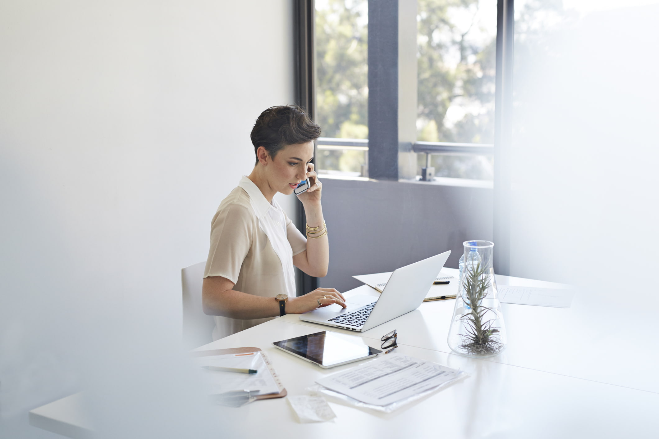 businesswoman-on-the-phone-video-interview