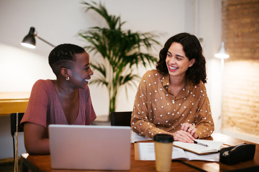 colleagues-laughing-with-each-other-types-of-authority