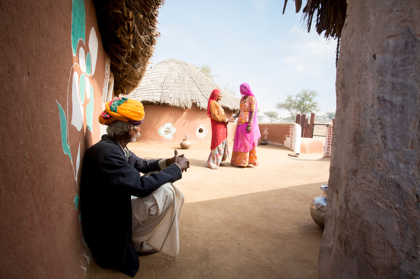 man-and-women-in-village-in-rajasthan-india-climate-change-and-health