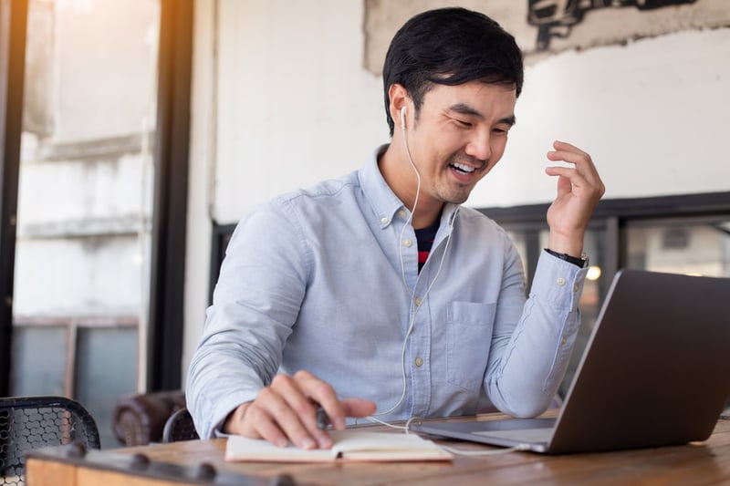 man-smiling-while-working-personal-value-statement