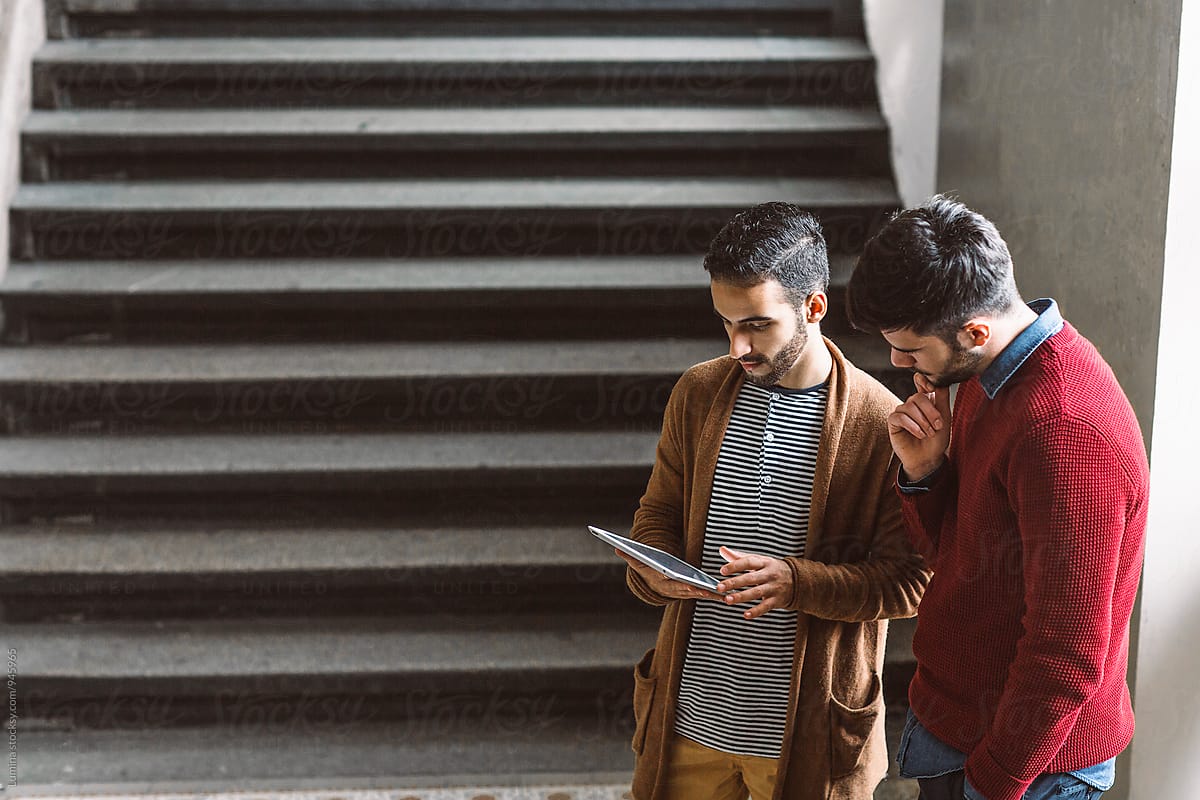 men-talking-with-ipad-career-development